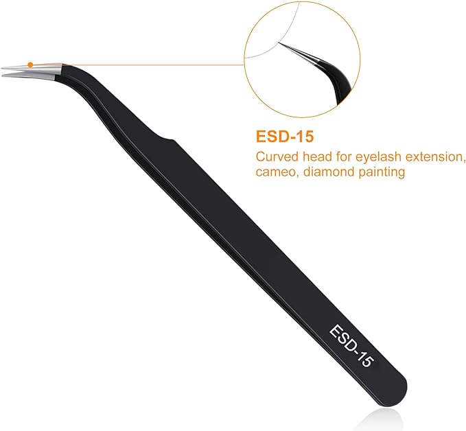 kaverme 3PCS Precision Tweezers Set, Upgraded Anti-Static Stainless Steel of - Image 5