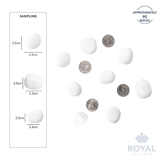 River Rocks Decorative Ornamental Vase Filler 1"-1.5" White Aquarium Gravel 5 - Image 5