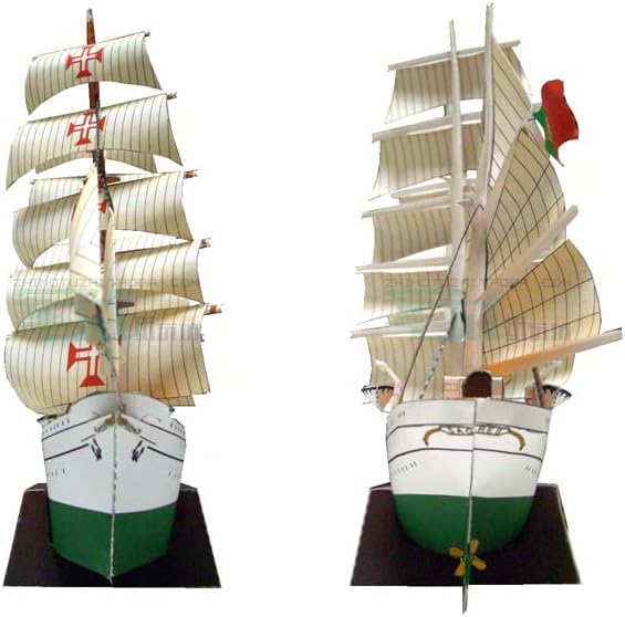 1:300 Portugal Sagres II Sail Training Ship Paper Military Armored Vehicle - Image 7