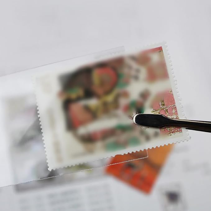 GSHLLO 800 Pcs 8 Sizes Stamp Protection Bags Clear Stamp Storage Pocket Sleeves - Image 2