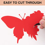 HTVRONT Red Permanent Vinyl, Glossy Red Adhesive Vinyl Roll | - Image 3