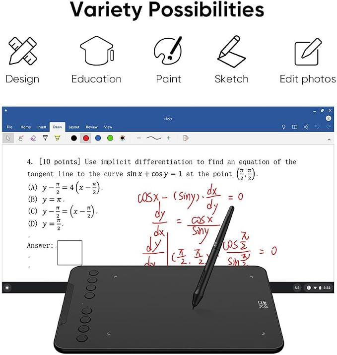 XPPen Updated Deco 01 V3 Drawing Tablet-16384 Levels of Pressure Battery-Free - Image 11