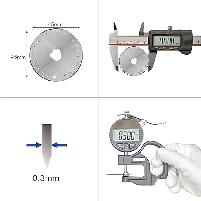 HEADLEY TOOLS 45mm Rotary Cutter Blades 15 Pack Fits Olfa, Replacement Rotary - Image 4