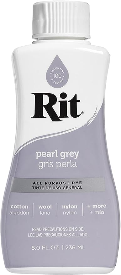 Rit Liquid Dye, Pearl Gray 8oz by ChaChaCharm