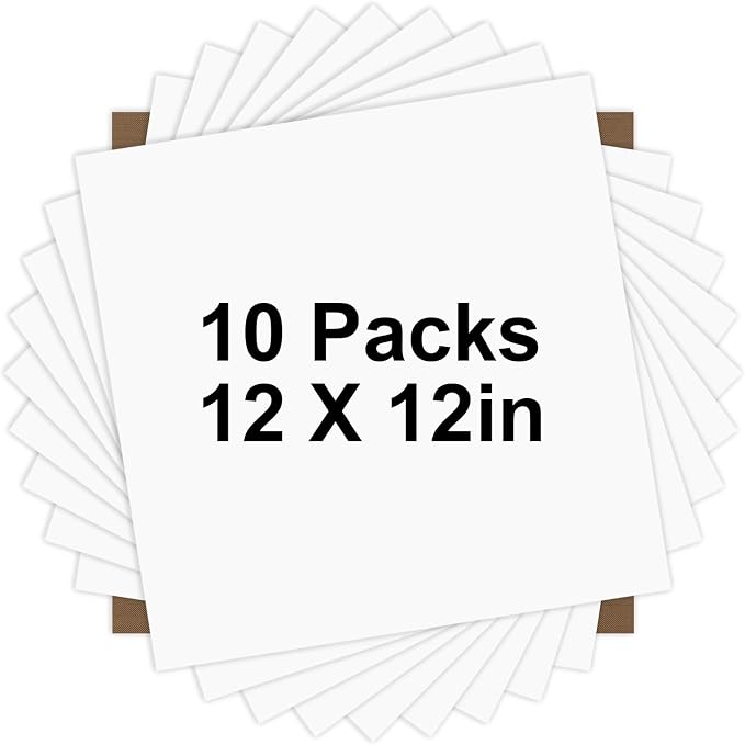 HTVRONT White HTV Heat Transfer Vinyl Bundle: 10 Pack 12"x12" Iron on Vinyl | by HTVRONT