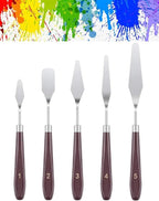 FUPUALL 5 Pieces Painting Knives Stainless Steel Spatula Palette Knife Oil - Image 7