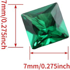 Emerald Green Color Cubic Zirconia Loose Beads Unset - Image 2