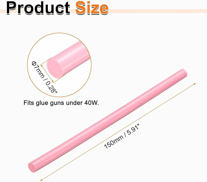 HARFINGTON 10pcs Hot Glue Sticks 0.28" Dia x 5.91" Long EVA Mini Hot Melt - Image 2