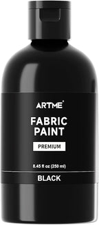 ARTME Black Fabric Paint, 8.45 oz Fabric Paint by ARTME