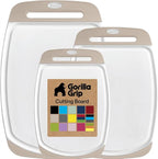 GORILLA GRIP BPA-Free Reversible Kitchen Cutting Board Set of 3, US Designed by Unknown