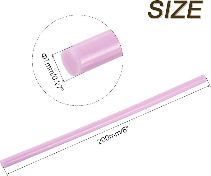 uxcell 30pcs 7mm x 200mm Full Size Hot Glue Gun Sticks 8-inch x 0.27-inch High - Image 2