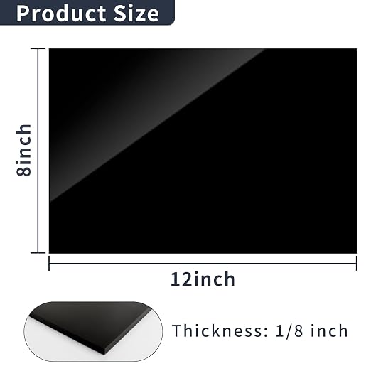 1/8 Thick 8 x 12 inch Acrylic Sheets - Image 2