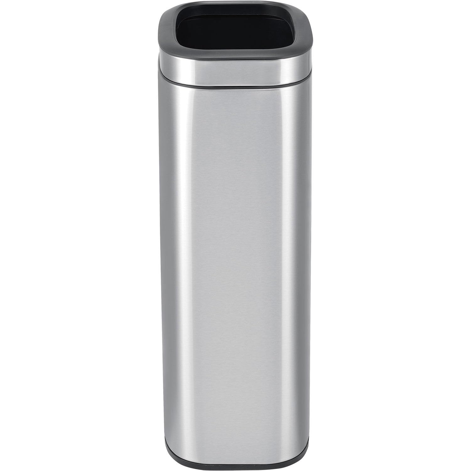 Global Industrial 8 Gallon Stainless Steel Slim Open Top Receptacle