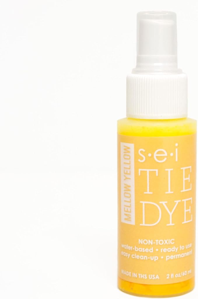 S.E.I. Mellow Yellow Tie Dye Spray Bottle: 2oz. Non Toxic Fabric Dye Spray by SEI