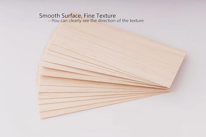 iUoczi12 Pack Balsa Wood Sheets 1/16 x 4 x 12 Inch Natural Wood Color - Image 5
