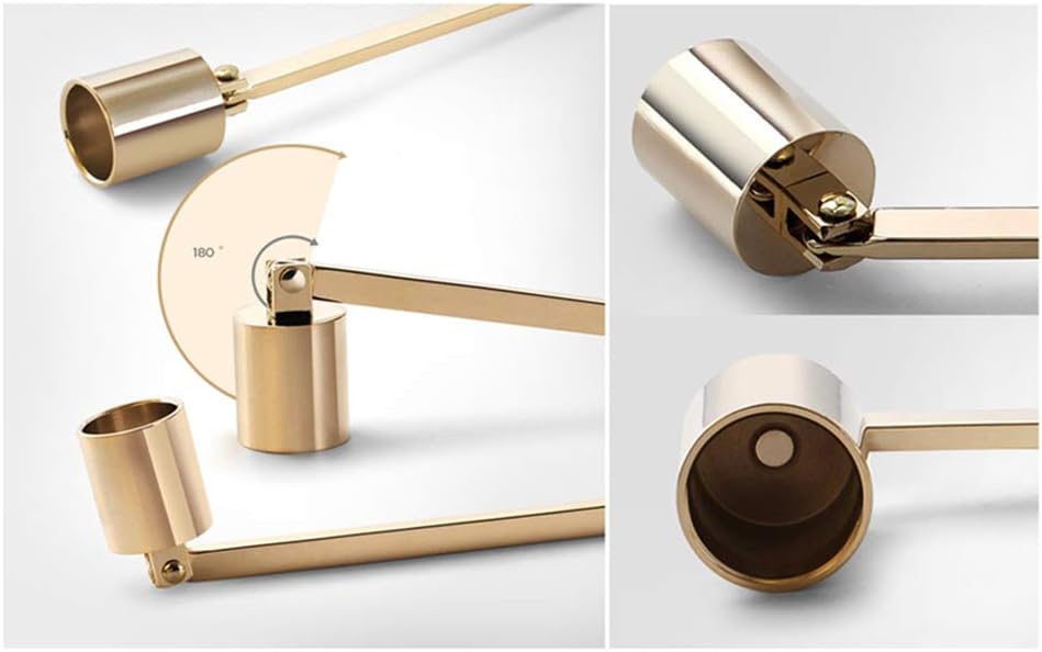 Candle Snuffer, Candlesnuffers Wick Snuffer Candle Extinguisher Accessory for Putting Out Extinguish Candle Wicks Flame Safely, Gold