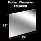 CALPALMY 12x16 Clear Acrylic Sheet Plexiglass 1/8” Thick, Use - Image 3