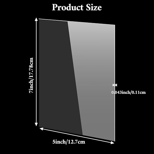 80 Pack Clear Acrylic Sheets 5 x 7 inch 1 mm Thick Acrylic Panel - Image 2