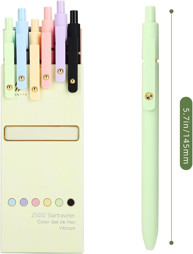 Ddaowanx Colorful Gel Pens, 0.5mm Fine Point Retractable, Cute Pens - Image 2