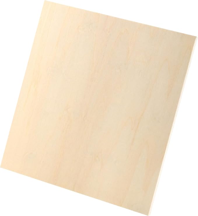 MUKCHAP 20PCS 10 x 10 x 1/4 Inch Square Plywood Boards, 6mm Unfinished Basswood - Image 5