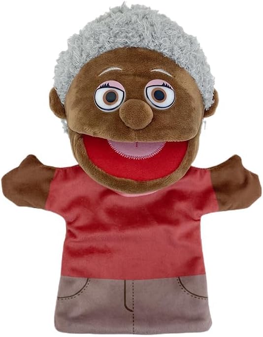 Family Hand Puppets for Kids, Includes Grandpa, Son - Image 2