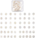 Beadthoven 104pcs Natural Freshwater Shell Letter Full A~Z Charms Metal by BBBeadthoven