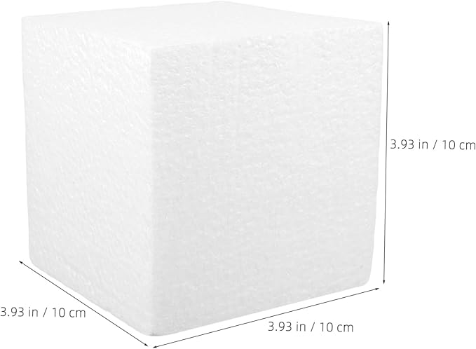 DOITOOL 8pcs 4-inch Crafting Foam Blocks Square Cubes - Image 2