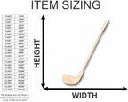 Unfinished Wood Golf Club Shape Sporting Craft up to 46" DIY 6" / 1/4" - Image 3