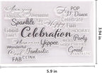 Celebration Words Background Clear Stamps Silicone Stamp Cards - Image 2