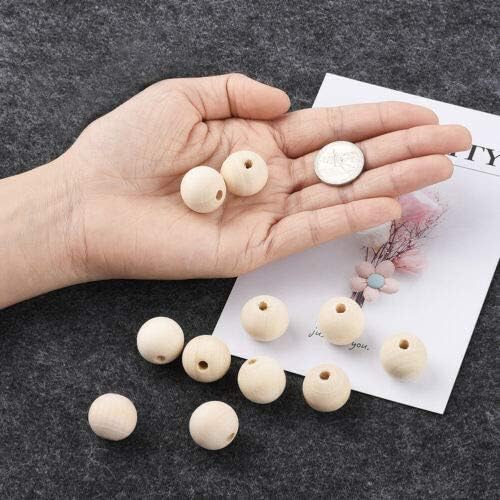 200Pcs 16mm Wood Beads Round Wooden Spacer Beads Unfinished Natural Wood Loose - Image 4