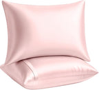 BLISSFORD Pink Satin Pillowcase by BLISSFORD
