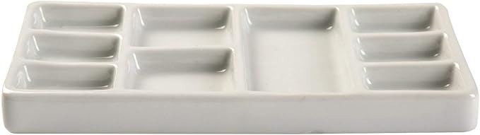 MEEDEN 9-Well News Ceramic Rectangle Artist Paint Palette - Image 6