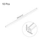 MECCANIXITY 10pcs Acrylic Square Rods 3/16" x 10" Clear Acrylic Dowel Rods - Image 2
