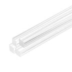 MECCANIXITY 4pcs Acrylic Square Rods 5/16" x 12" Clear Acrylic Dowel Rods by MECCANIXITY