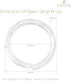 BEADNOVA 7mm Open Jump Rings for Jewelry Making Silver Jewelry Jump Rings for - Image 3