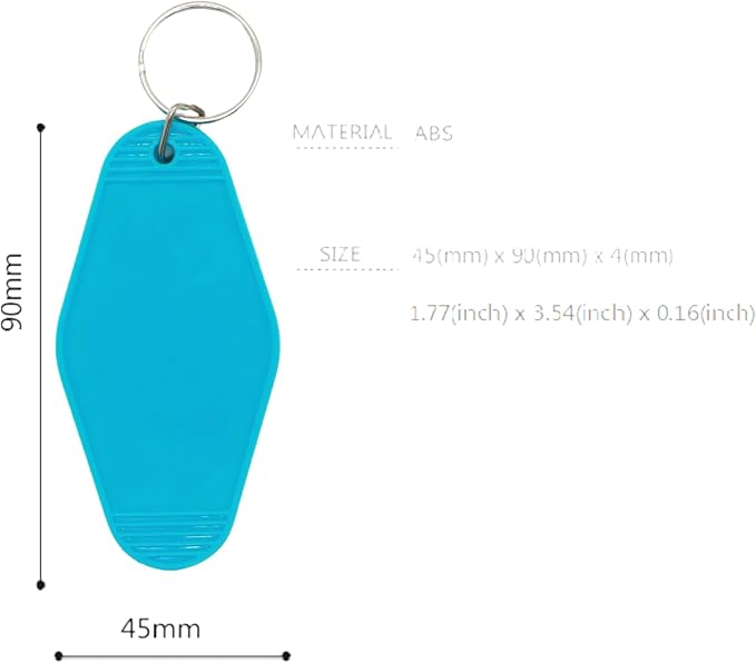 10pcs Blank Hotel Keychains Bulk Vintage Motel Keychain Vinyl HTV printing - Image 2