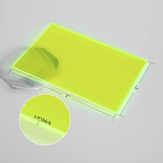 5 Pack Acrylic Sheet Green Fluorescent Colored Translucent Sheets Easy to Cut - Image 5