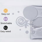 guangyintong Gray Heat Transfer Vinyl HTV Rolls, Glossy Surface HTV Vinyl - Image 3