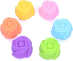 Mini Silicone Muffin Cups, 24 Pack Reusable Cupcake Molds, Rose | Nonstick 2 - Image 2