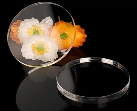 Set of 20 Clear Circle Acrylic Round Acrylic Blanks, Plexiglass Blanks Discs - Image 3