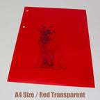 10-Pack A4 Colored PVC Flexible Plastic Sheets, 0.3mm Red Transparent Film - Image 5