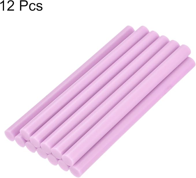 uxcell Mini Hot Glue Sticks for Glue Gun 7mm x 200mm Light Pink 12pcs - Image 3