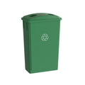 23 Gallon Green Recycle Slim Jim Trash Can with Bottle Slot Lid