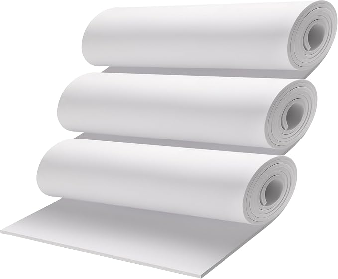 3-Pack 4mm Thick White Eva Foam Sheets roll, 13.9" x 59" Premium eva Craft Foam by MEARCOOH