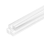 MECCANIXITY 4pcs Acrylic Square Rods 19/32" x 10" Clear Acrylic Dowel Rods by MECCANIXITY