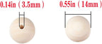 200Pcs 14mm Wood Beads Round Wooden Spacer Beads Unfinished Natural Wood Loose - Image 6
