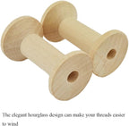 HAHIYO 2.36Inch/6cm 4PCs Natural Wood Unfinished Wooden Empty Thread Spool - Image 6