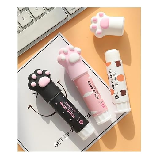 Solid Glues, Kawaii Cartoon Solid Glue Stick, Cat Claw Cute Glue Stick - Image 7
