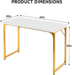 PayLessHere | 47 Inch Computer Desk | White Gold | Office Desk - Image 3