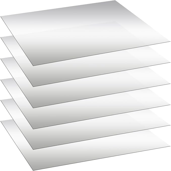 6 Pcs Acrylic Two Way Mirror Sheets by Yudlto
